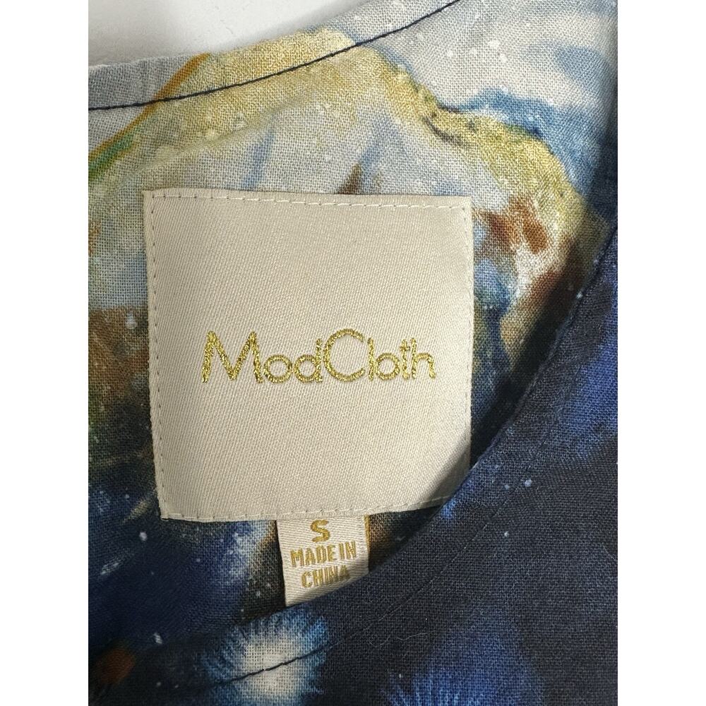 ModCloth Sleeveless Solar System Fit and Flare Dress Size S Cotton Mini Space - Picture 5 of 8